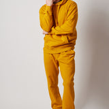 Hooded Sweatshirt + Fleece Joggers Set Ochre