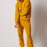 Hooded Sweatshirt + Fleece Joggers Set Ochre