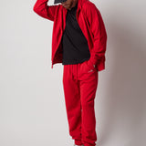 Red Fleece Joggers