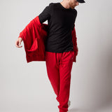 Red Fleece Joggers
