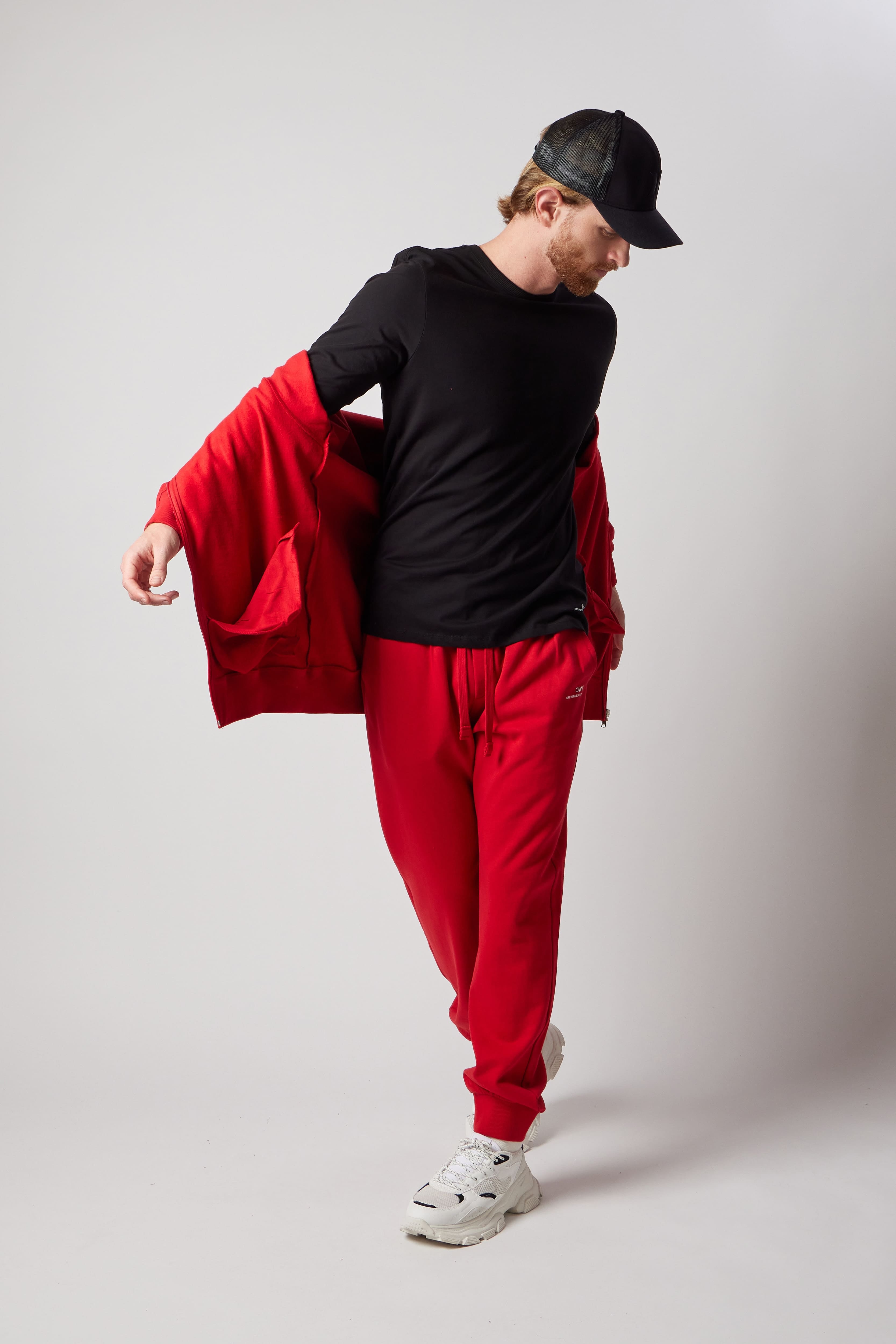 Joggers Felpati Rosso