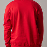 Red Fleece Crewneck Sweatshirt