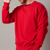 Red Fleece Crewneck Sweatshirt
