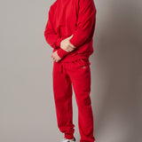 Red Fleece Crewneck Sweatshirt