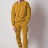 Ochre Fleece Crewneck Sweatshirt + Fleece Joggers Set