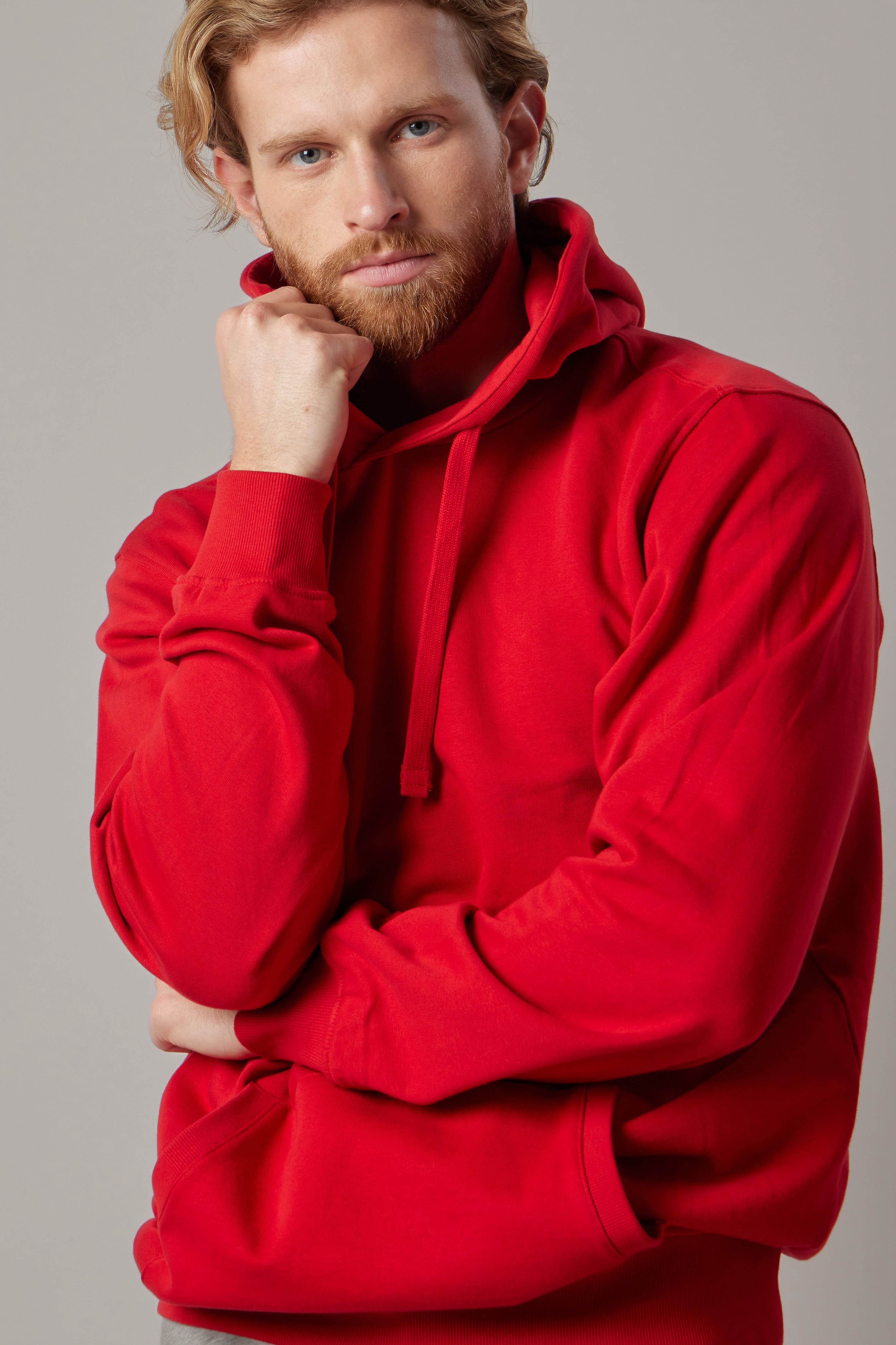 Felpa Felpata con Cappuccio Rosso