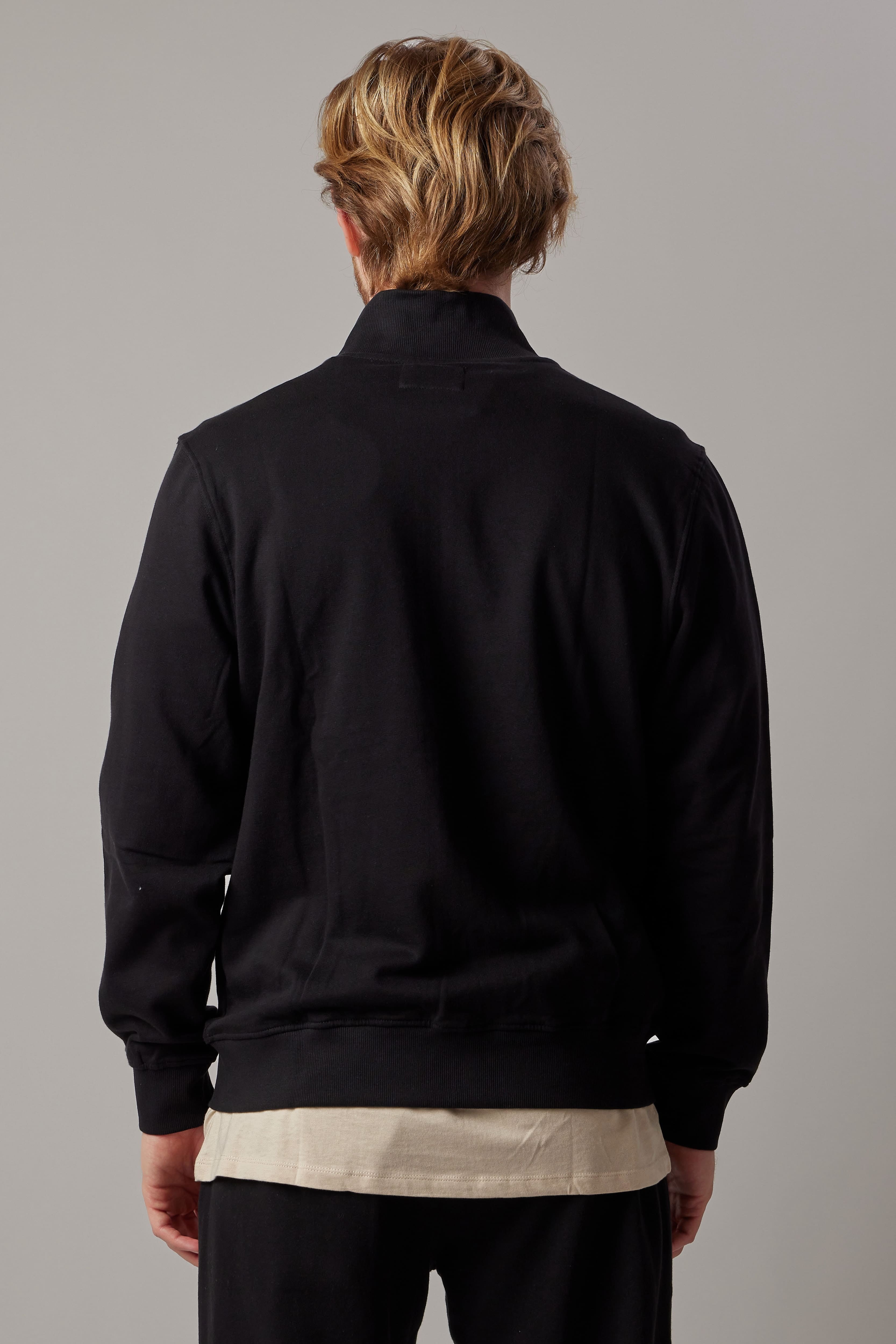 Felpa Felpata con Zip Nero