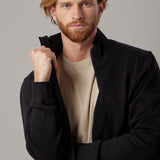 Black Fleece Hoodie with Zipper