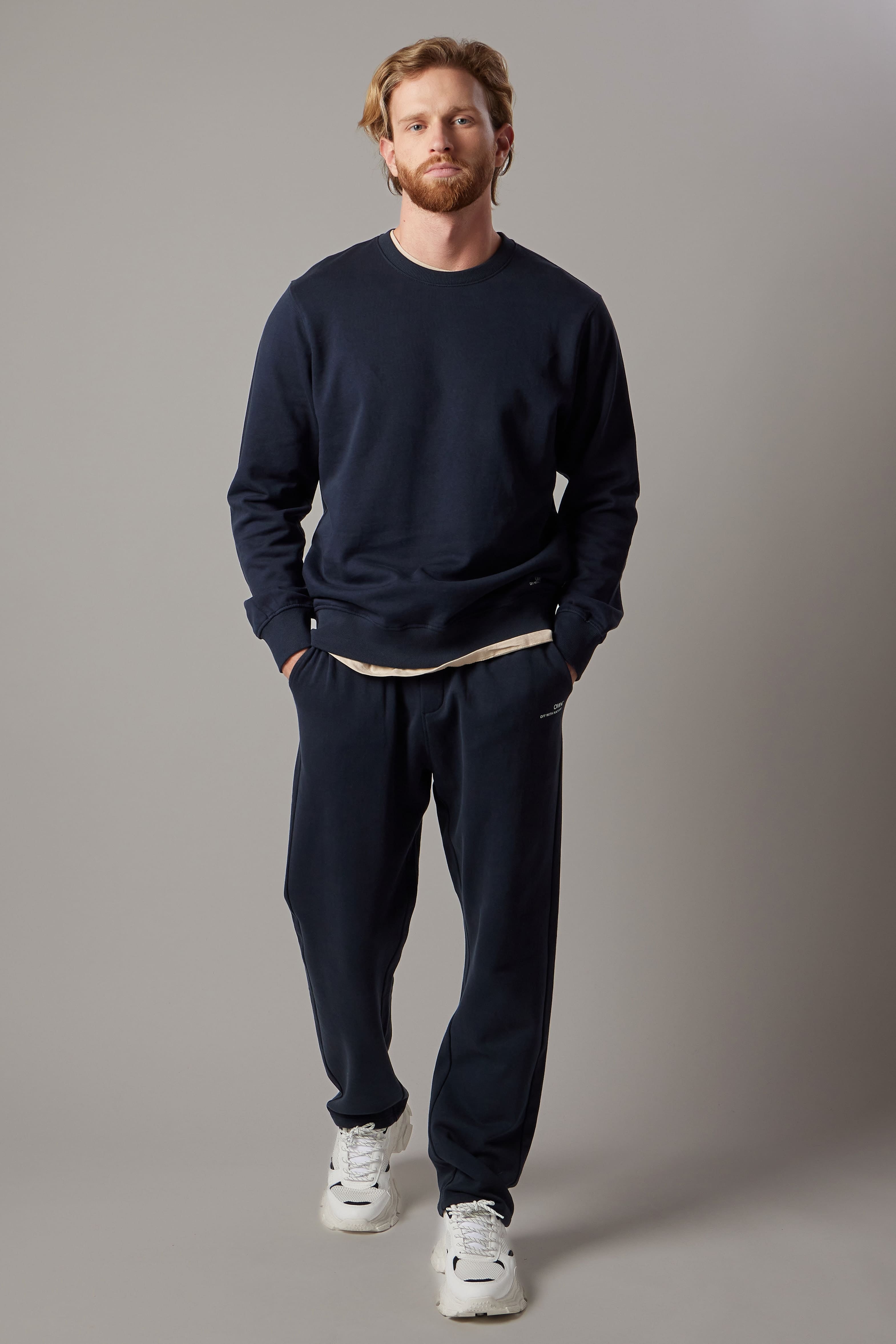 Fleece Crewneck Sweatshirt Blue