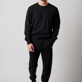 Set Felpa Girocollo + Joggers Nero