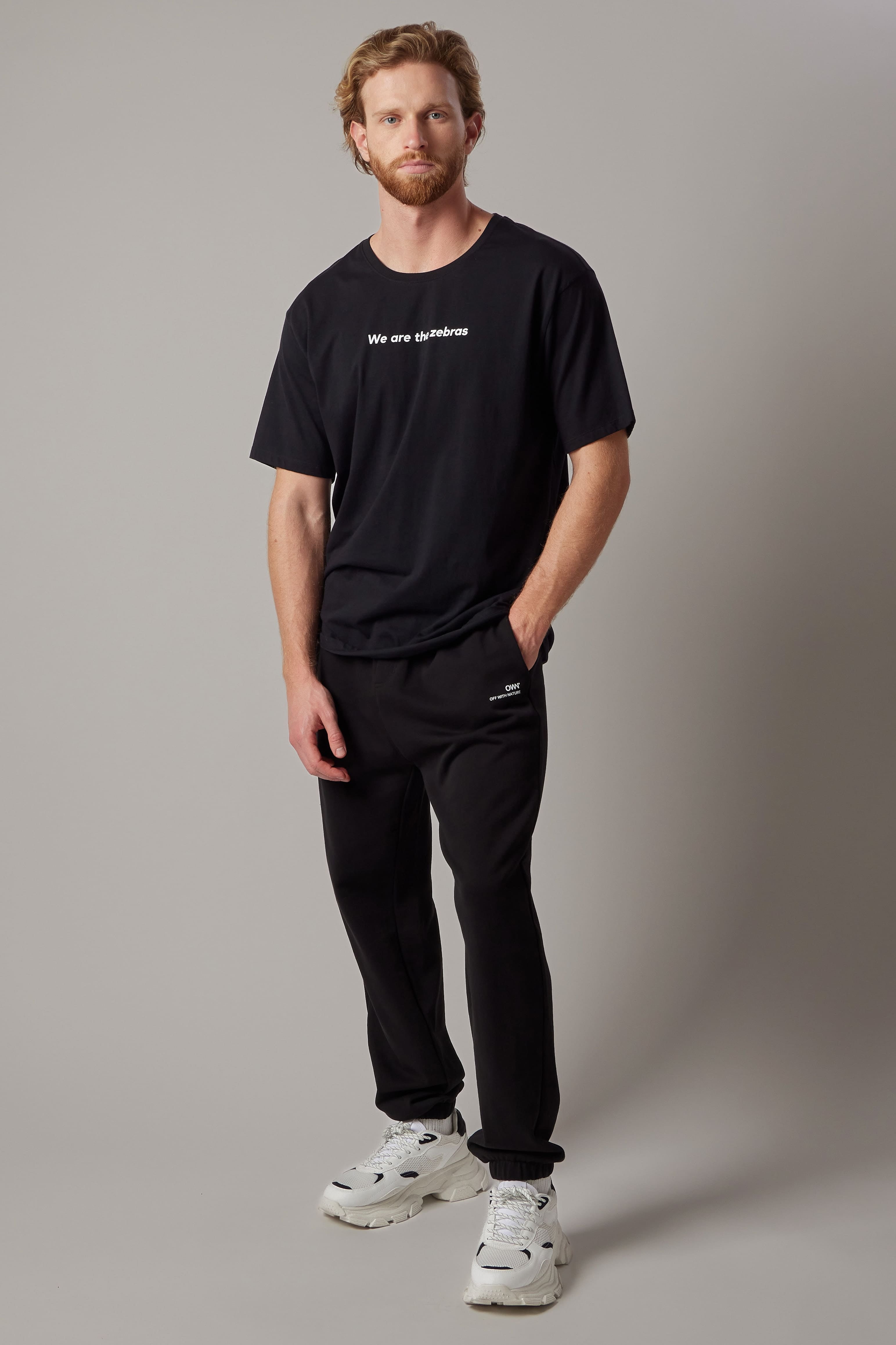 T-Shirt Girocollo Frase Nero