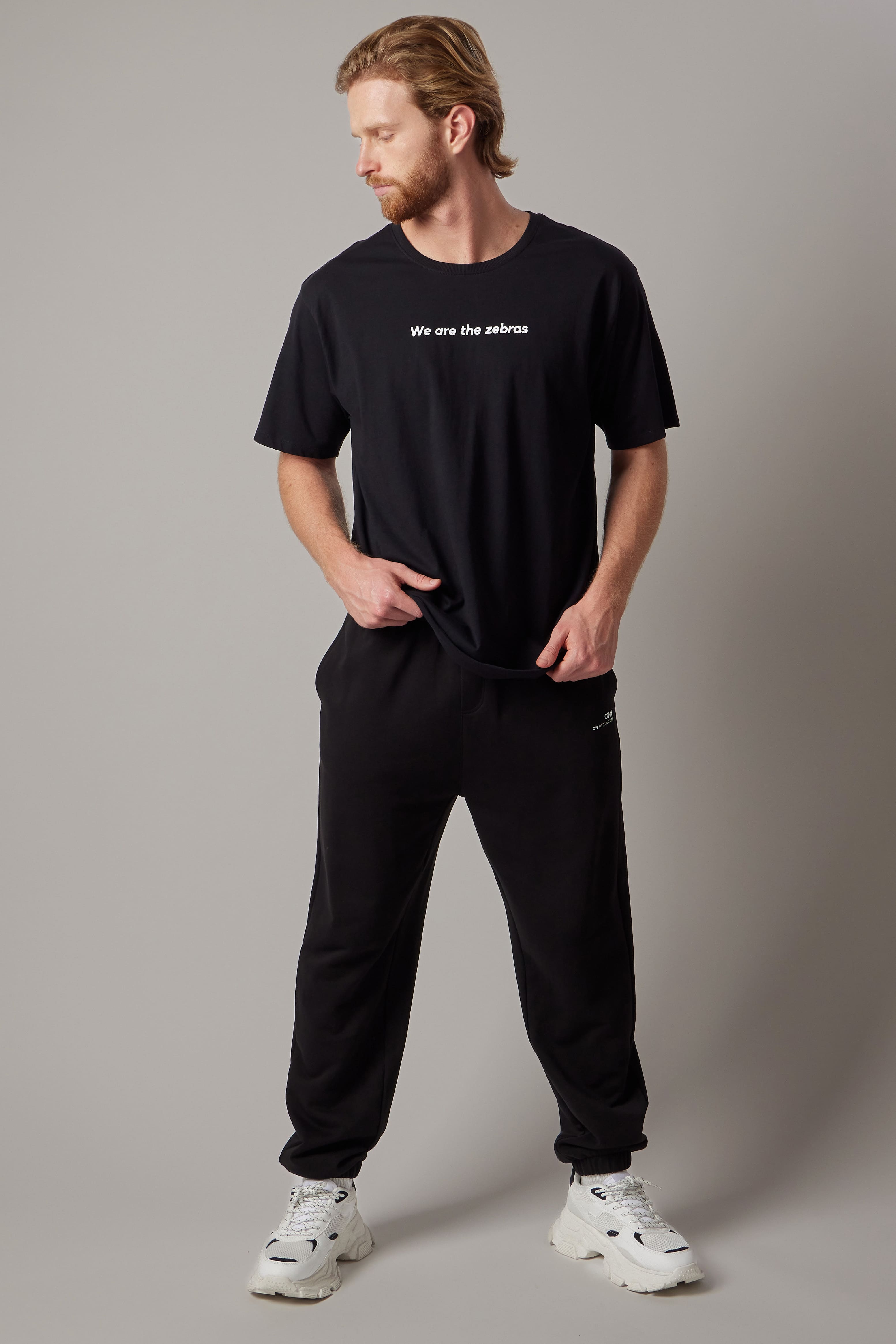 T-Shirt Girocollo Frase Nero