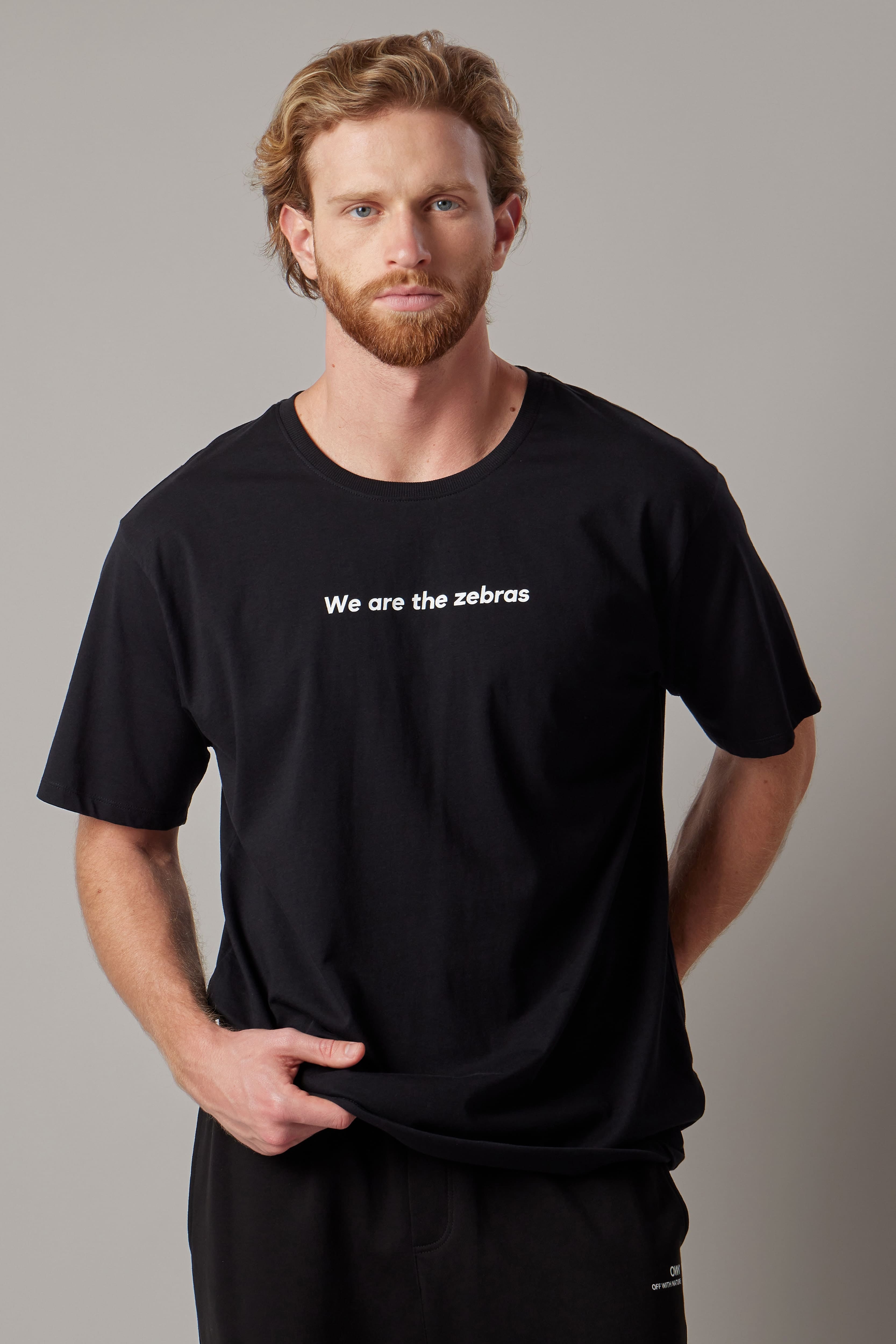 T-Shirt Girocollo Frase Nero