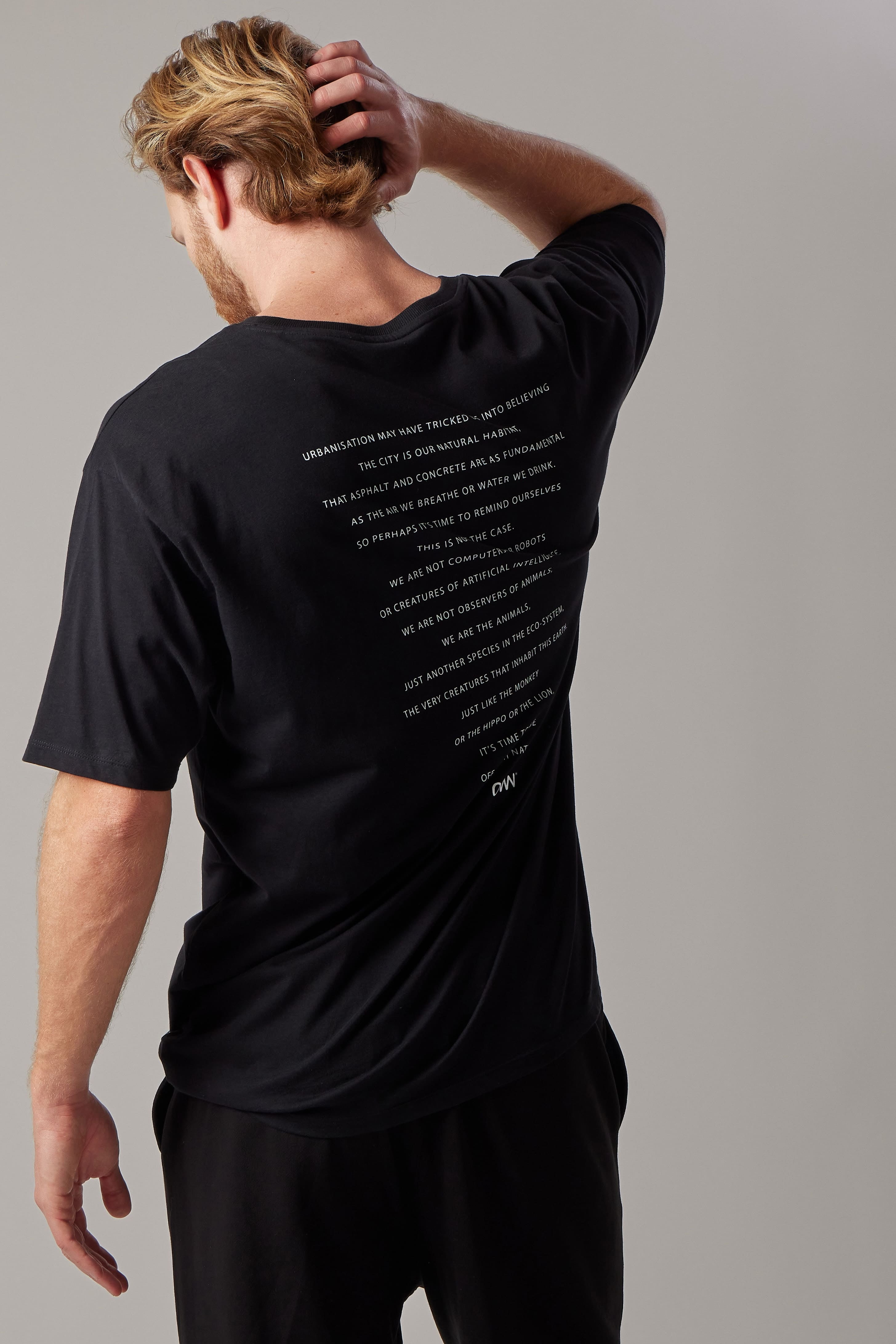 T-Shirt Girocollo Oversize Unisex Nero