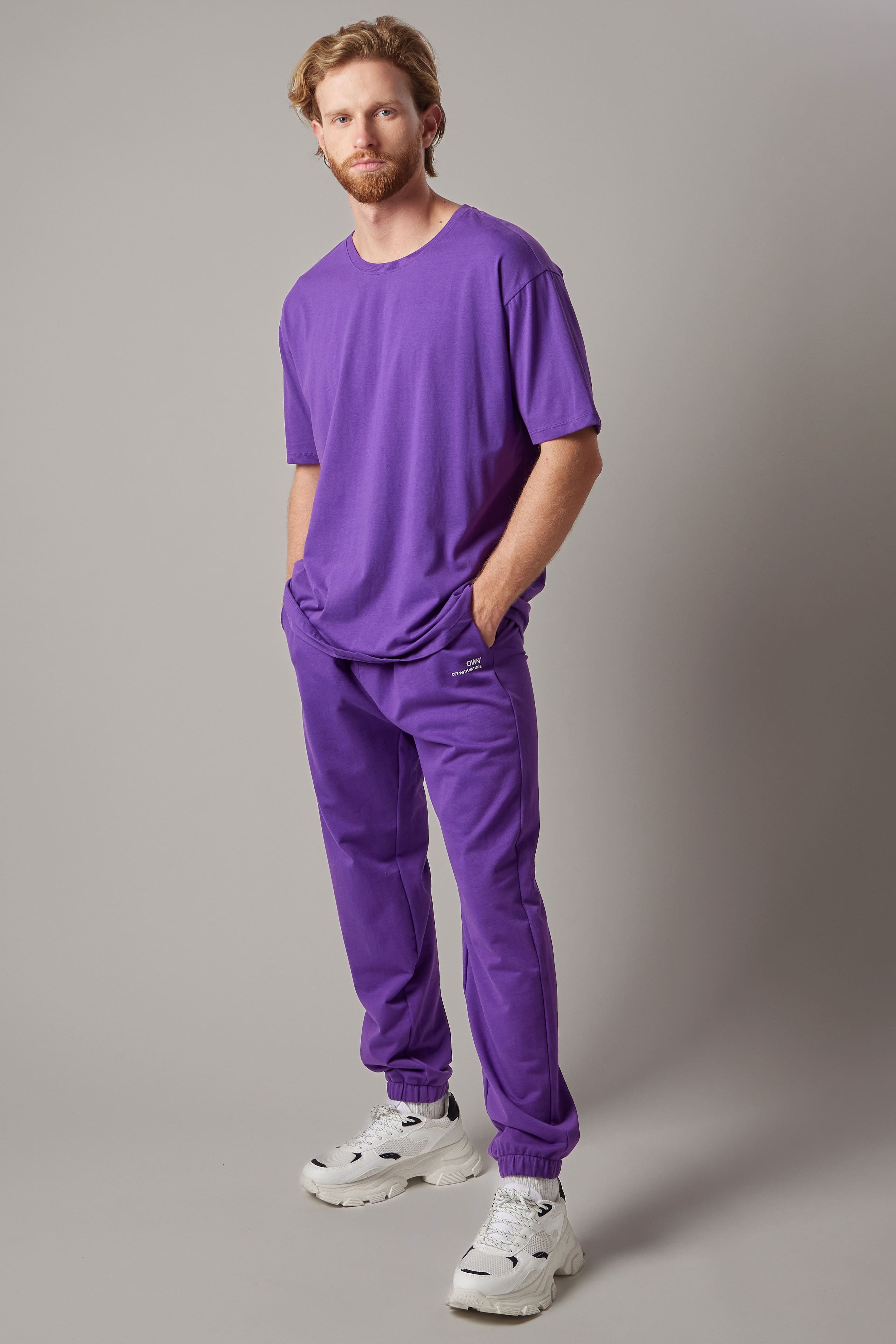 T-Shirt Girocollo Oversize Unisex Viola