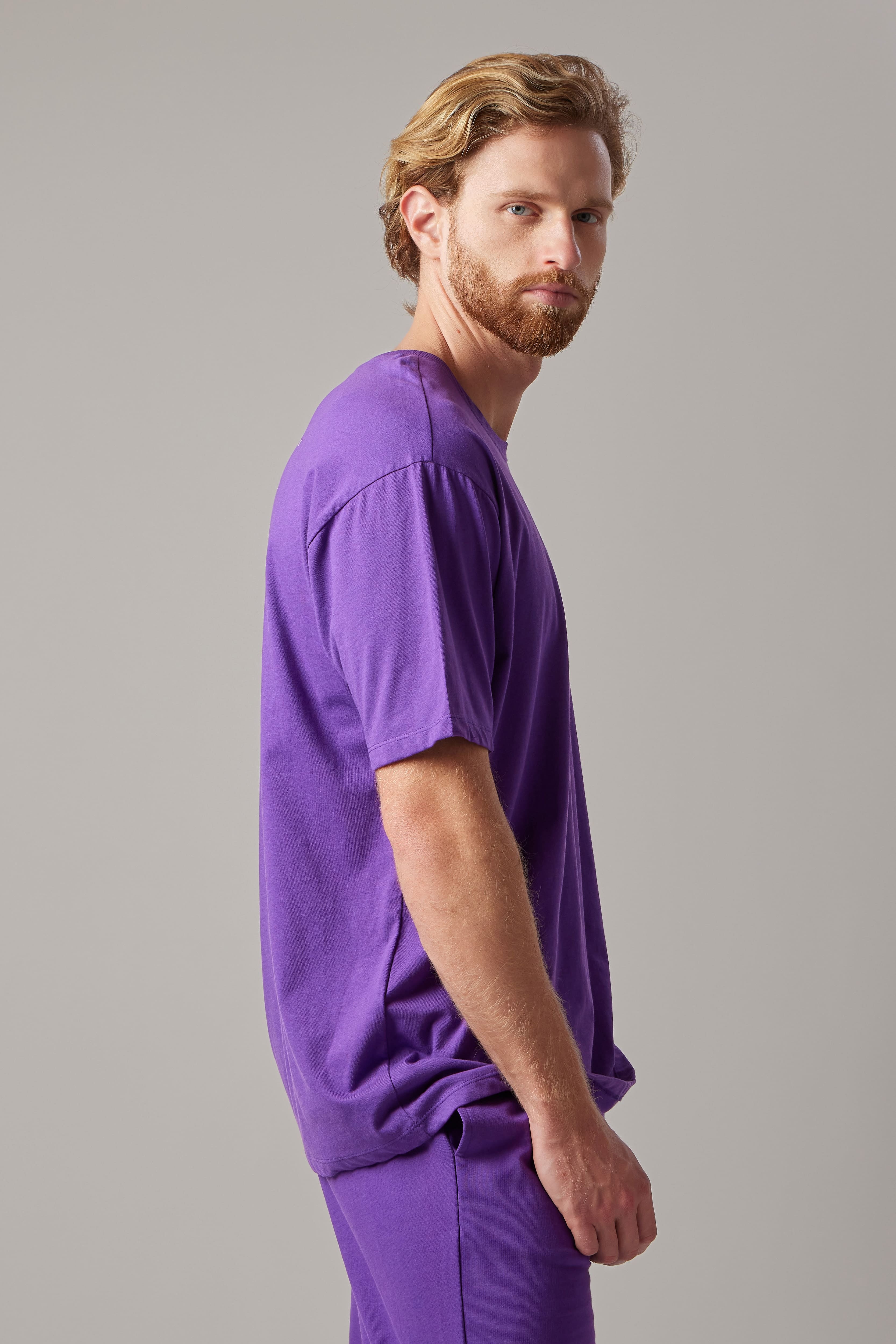 T-Shirt Girocollo Oversize Unisex Viola