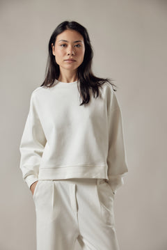 Crewneck Sweatshirt Loose Fit in Interlock