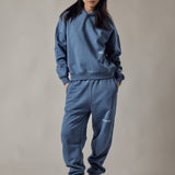 Set Felpa con Cappuccio + Joggers Loose Fit – Blu Polvere