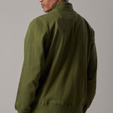Military Green Fleece Zip-Up Sweatshirt