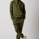 Khaki Fleece Hoodie + Joggers Set