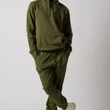 Khaki Fleece Hoodie + Joggers Set