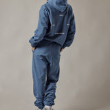 Set Felpa con Cappuccio + Joggers Loose Fit – Blu Polvere