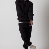 Fleece Hoodie + Fleece Joggers Set Black