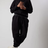 Fleece Hoodie + Fleece Joggers Set Black