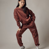 Set Felpa Girocollo + Joggers Loose Fit – Dusty Burnt