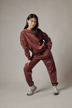 Set Felpa Girocollo + Joggers Loose Fit – Dusty Burnt