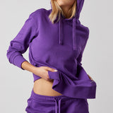 Set Felpa con Spacchi Laterali + Joggers Viola