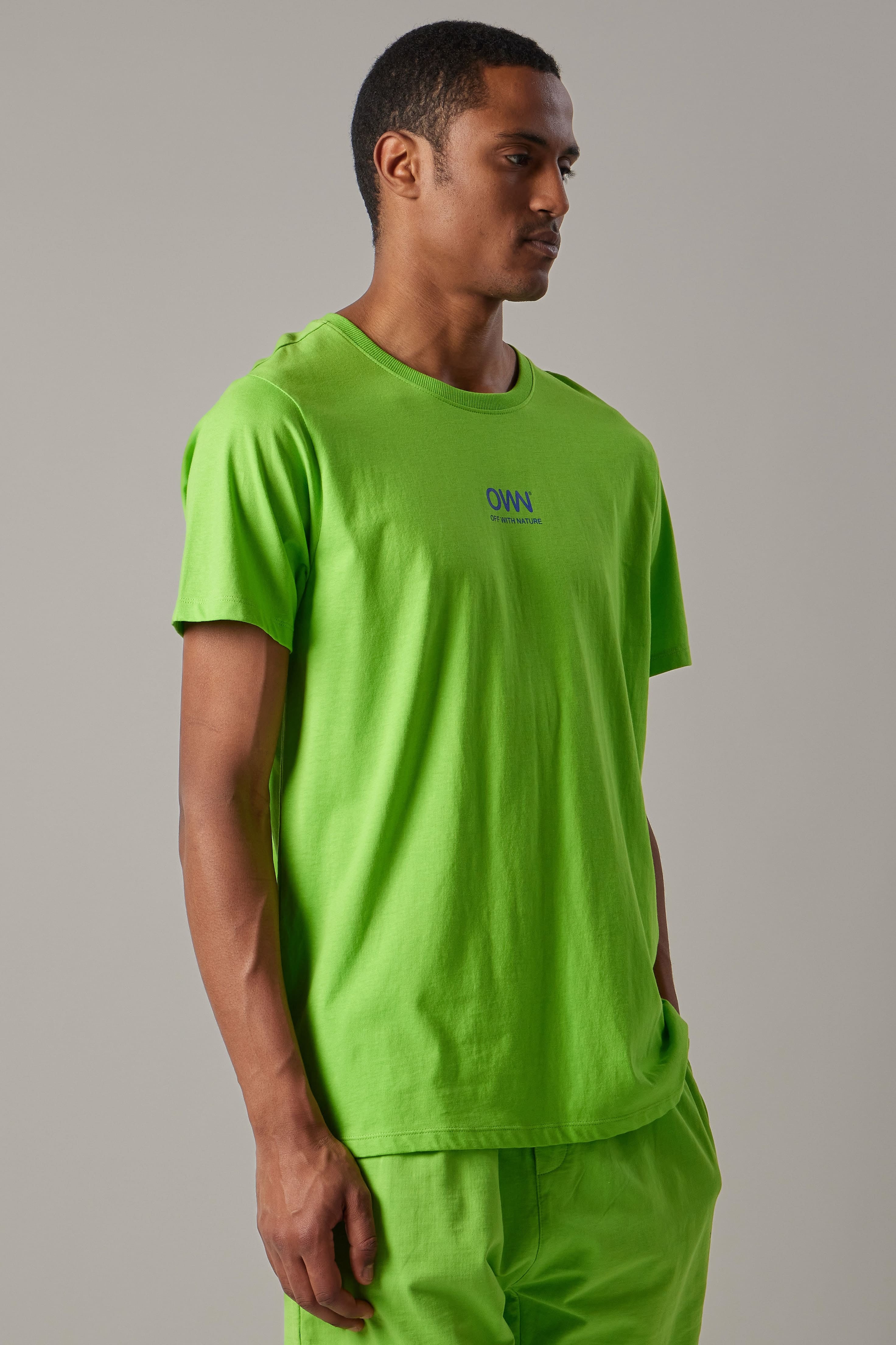 T-Shirt Girocollo Logo Verde Mela