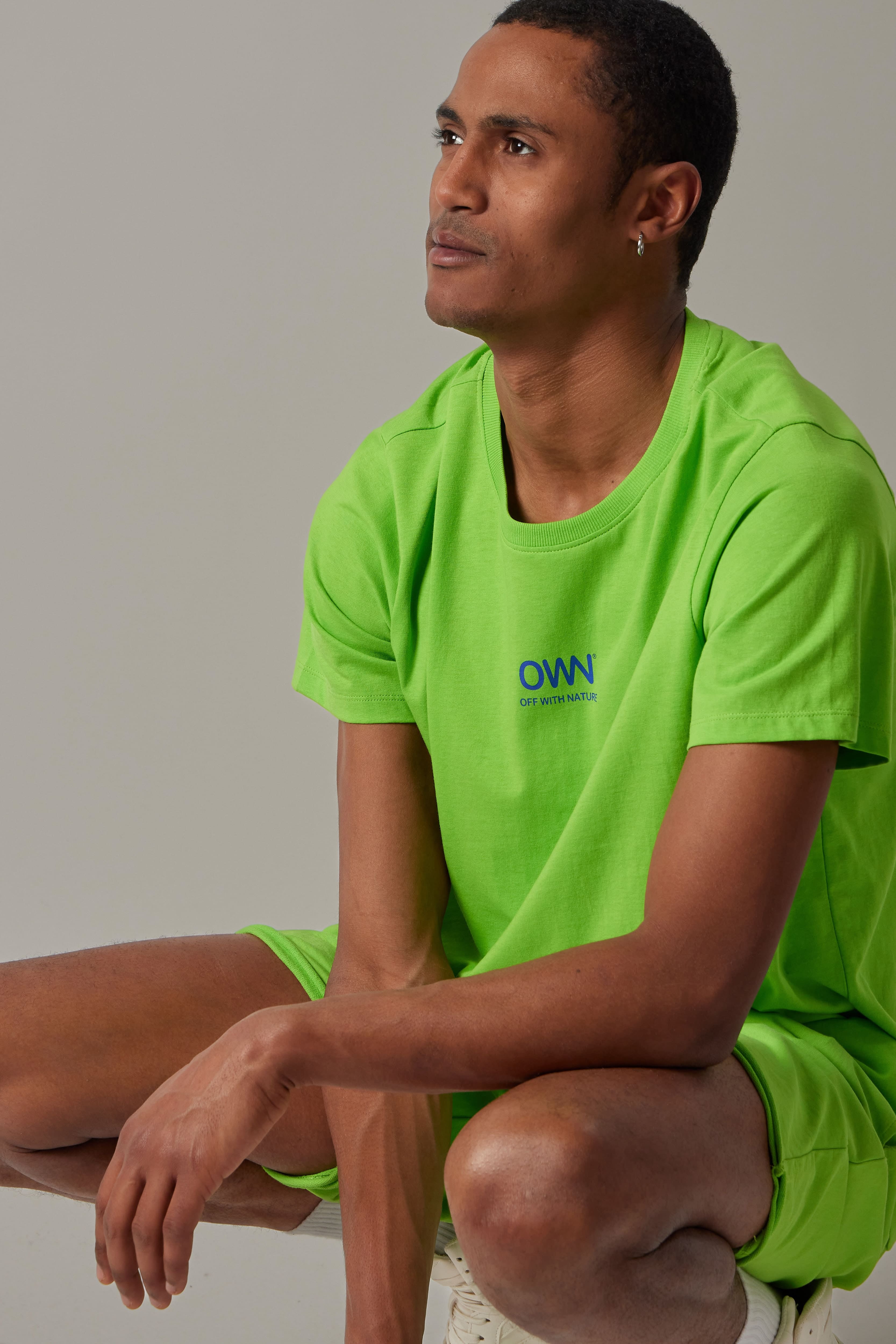 T-Shirt Girocollo Logo Verde Mela