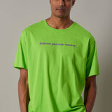 Apple Green Crew Neck T-Shirt with Quote