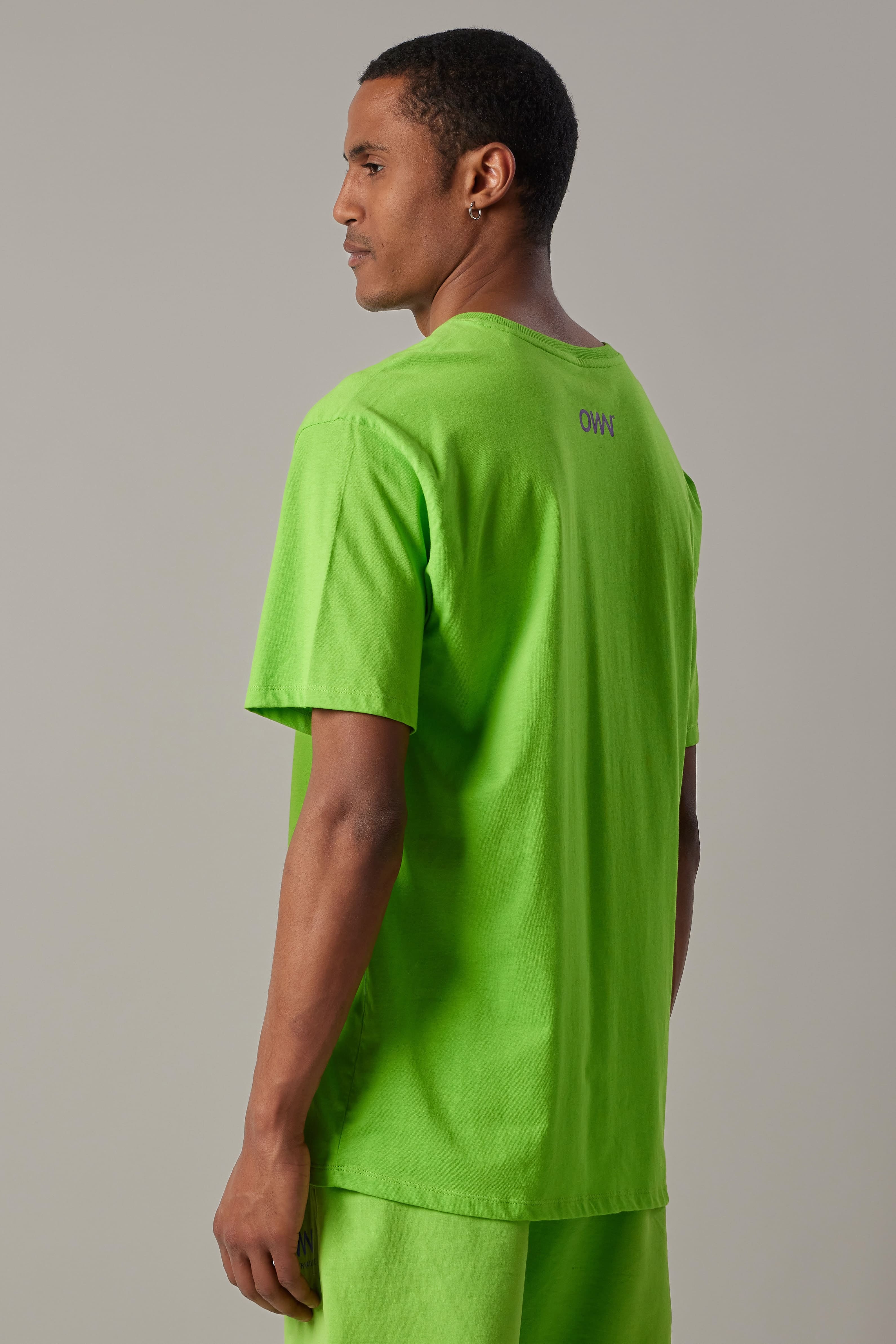 T-Shirt Girocollo Frase Verde Mela