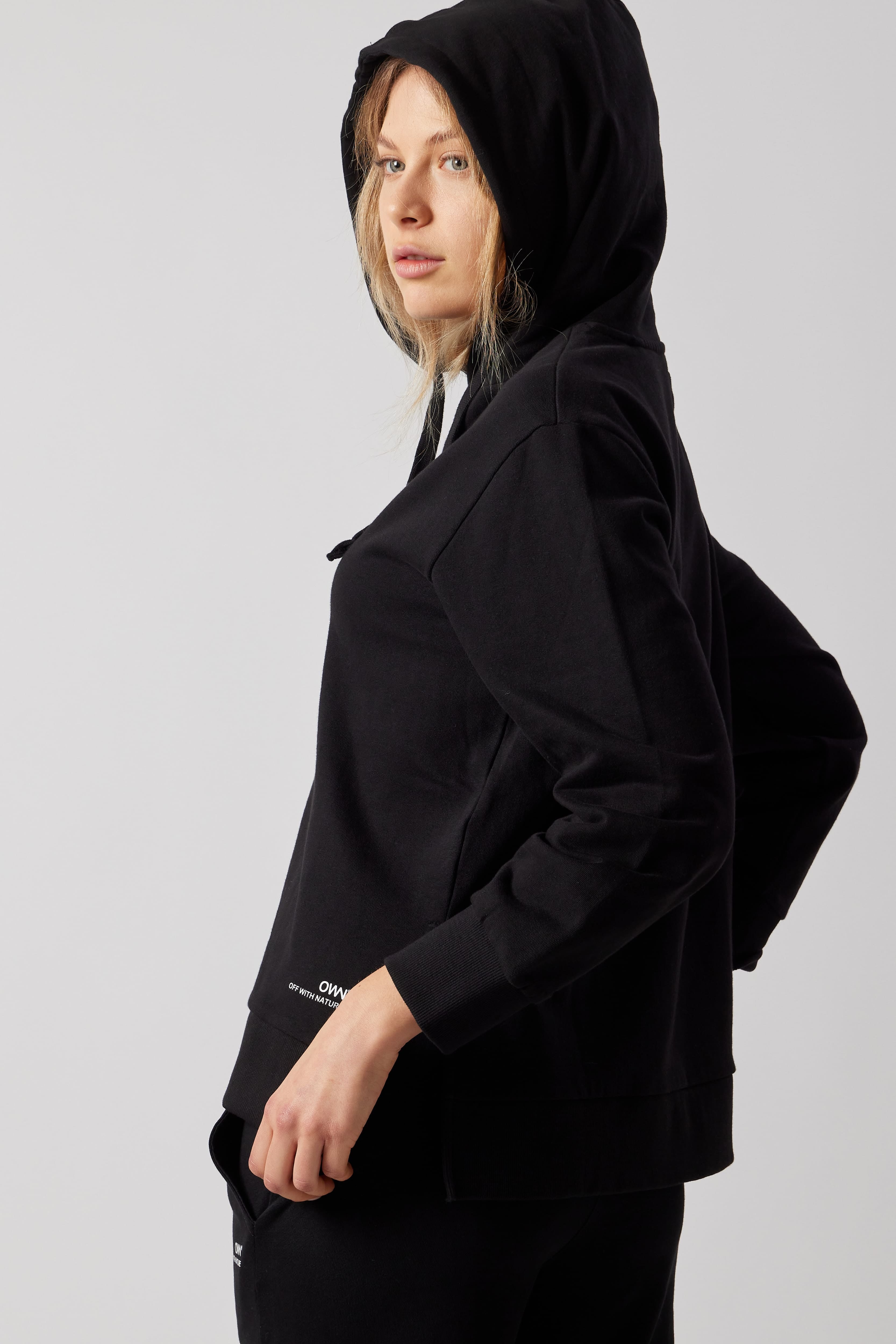 Hooded Sweatshirt with Side Slits + Fleece Joggers Set