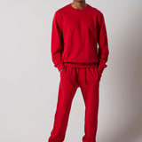 Crewneck Sweatshirt + Joggers Set Red