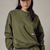 Set Felpa Girocollo + Joggers Loose Fit – Dusty Sage