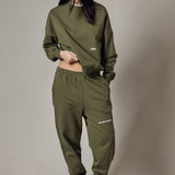 Set Felpa Girocollo + Joggers Loose Fit – Dusty Sage