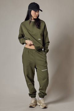 Set Felpa Girocollo + Joggers Loose Fit – Dusty Sage