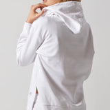 White Side Slit Sweatshirt and Joggers Set
