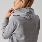 Light Grey Melange Sweatshirt with Side Slits + Joggers Set