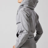 Light Melange Hooded Zip-Up Sweatshirt + Joggers Set