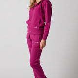 Fuchsia Zip-Up Hoodie and Joggers Set