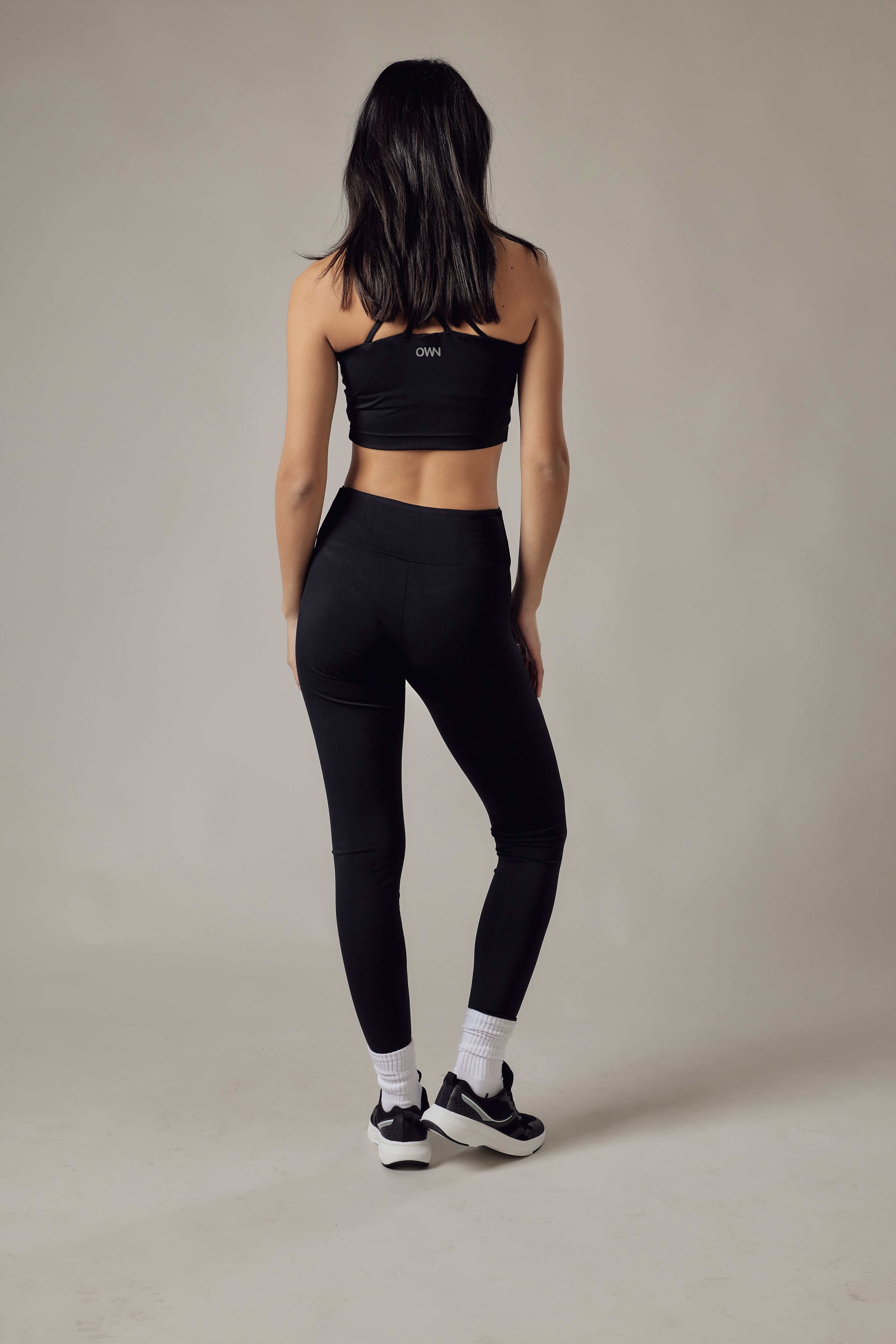 Leggings Sportivo alla Caviglia Nero