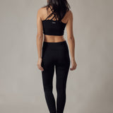 Black Technical Leggings + Sports Top Set