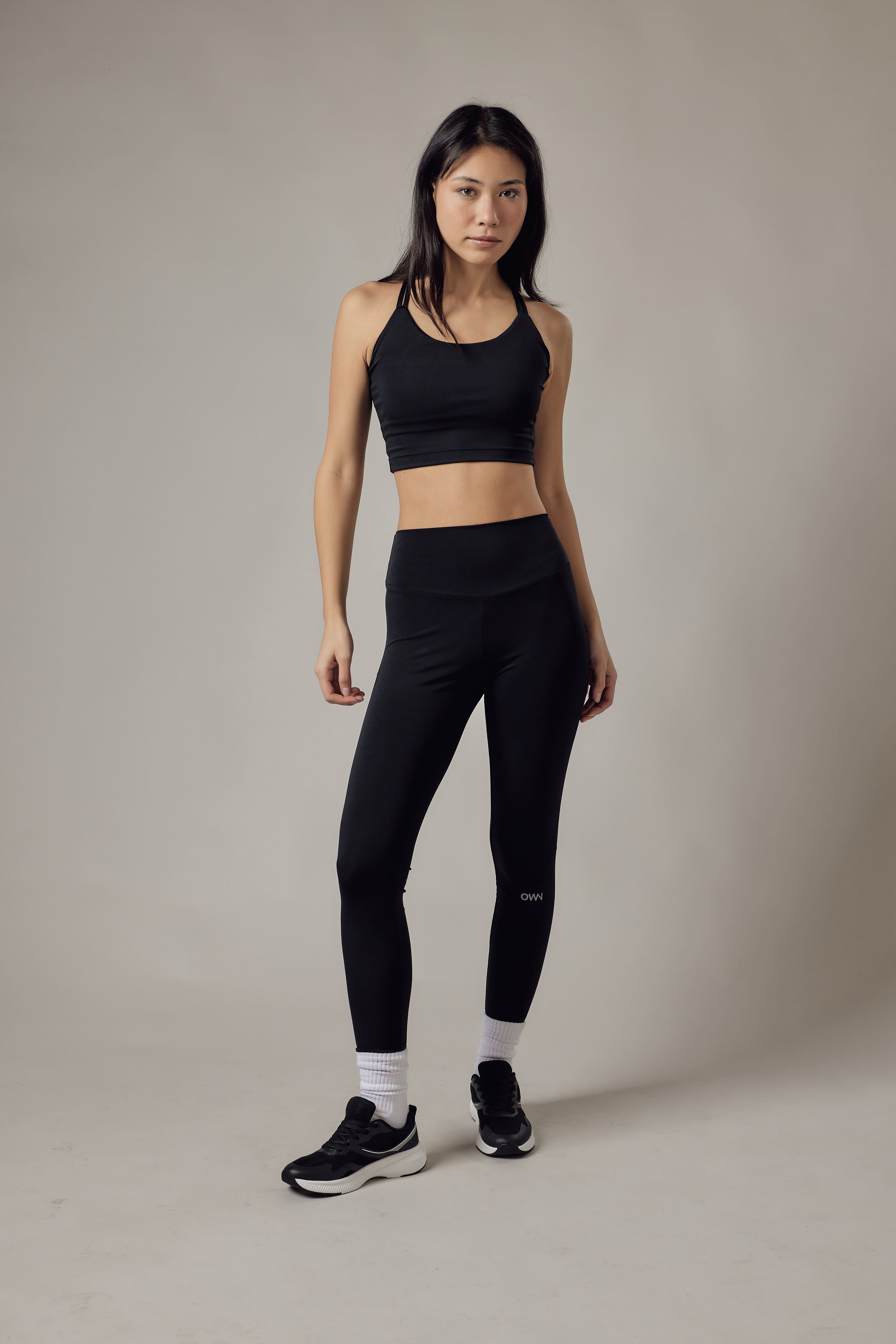 Leggings Sportivo alla Caviglia Nero