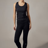 Technical Leggings + Sports Tank Top Black Set
