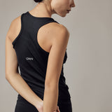 Technical Leggings + Sports Tank Top Black Set