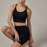 Black Medium Support Sports Bra